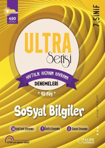 Palme Yayınları 7. Sınıf Sosyal Bilgiler Ultra Serisi Denemeleri 45 Fö