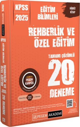 Pegem Yayınları 2025 KPSS Eğitim Bilimleri Rehberlik ve Özel Eğitim 20