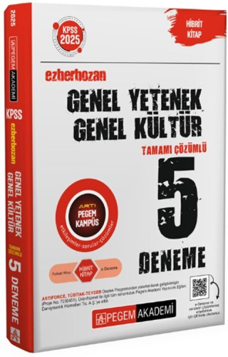 Pegem Yayınları 2025 KPSS Genel Yetenek Genel Kültür Ezberbozan Tamamı