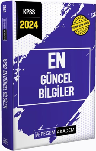 Pegem Yayınları 2024 KPSS En Güncel Bilgiler Komisyon