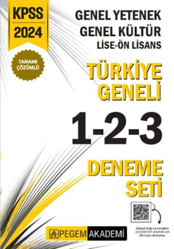 Pegem Yayınları 2024 KPSS Genel Yetenek Genel Kültür Lise Ön Lisans Tü