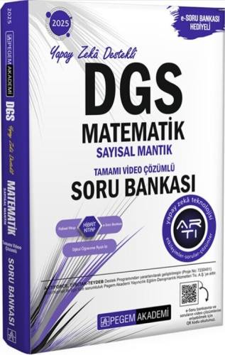 Pegem Yayınları 2025 DGS Matematik Sayısal Mantık Tamamı Video Çözümlü