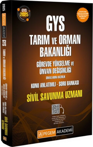 GYS Kitapları, - Pegem Akademi - Pegem Yayınları 2025 GYS Tarım ve Orm