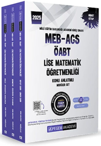 Pegem Yayınları 2025 MEB AGS ÖABT Lise Matematik Öğretmenliği Konu Anl