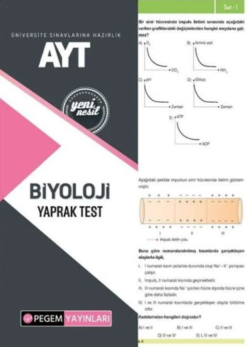 Pegem Yayınları AYT Biyoloji Yaprak Test Komisyon