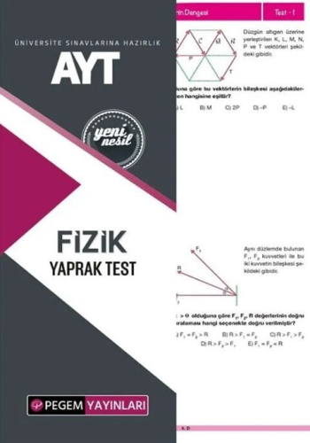 Pegem Yayınları AYT Fizik Yaprak Test Komisyon