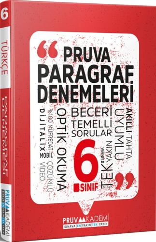 Pruva Akademi 6. Sınıf Paragraf Deneme Komisyon