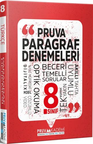 Pruva Akademi 8. Sınıf Paragraf Deneme Komisyon