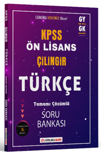 Dijital Hoca KPSS Ön Lisans Türkçe Çilingir Soru Bankası Çözümlü Komis