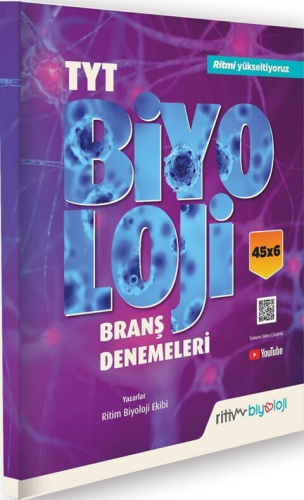 Ritim Biyoloji Yayınları TYT Biyoloji 45 x 6 Branş Denemeleri Komisyon