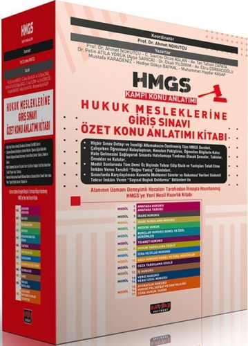 HMGS Kampı Hukuk Mesleklerine Giriş Sınavı Özet Konu Anlatım Kitabı Ah