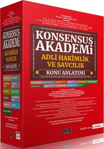 Konsensus Akademi Adli Hakimlik Konu Anlatımı Ahmet Nohutçu