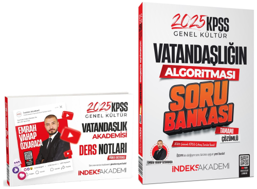 İndeks Akademi 2025 KPSS Vatandaşlık Akademisi Video Ders Notları ve S