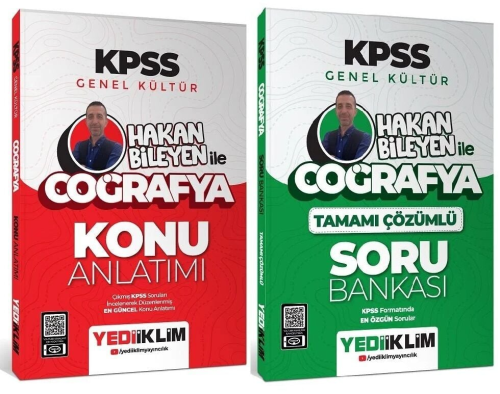 Yediiklim Yayınları 2025 KPSS Coğrafya Konu ve Soru Bankası 2'li Set H