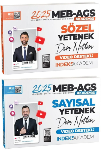 İndeks Akademi 2025 MEB AGS Sözel ve Sayısal Yetenek Video Ders Notlar