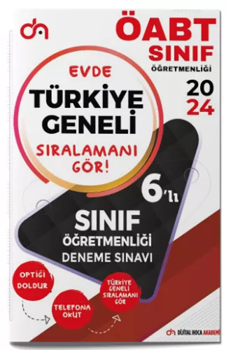 Dijital Hoca 2024 ÖABT Sınıf Öğretmenliği Türkiye Geneli PDF Çözümlü 6