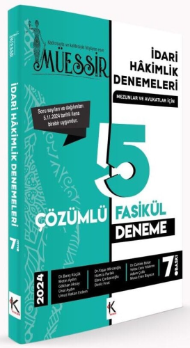 MÜESSİR İdari Hakimlik Fasikül 5 Deneme Çözümlü Cahide Bolat