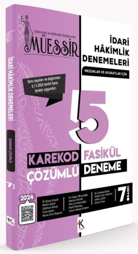 MÜESSİR İdari Hakimlik Fasikül 5 Deneme Karekod Çözümlü Yaşar Mirzaoğl