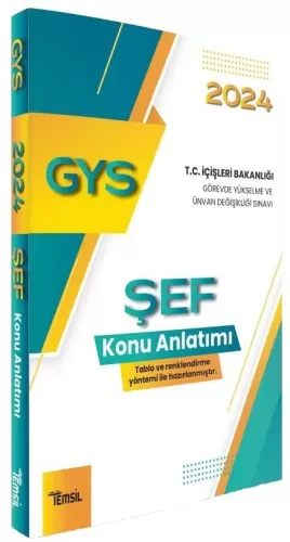 Temsil Kitap 2024 GYS İçişleri Bakanlığı Şef Konu Anlatımı Komisyon