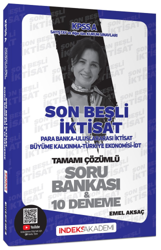 İndeks Akademi 2025 KPSS A Grubu İktisat Son Beşli Soru Bankası ve 10 