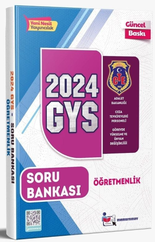 Memur Sınav 2024 Adalet Bakanlığı Öğretmenlik Soru Bankası Komisyon