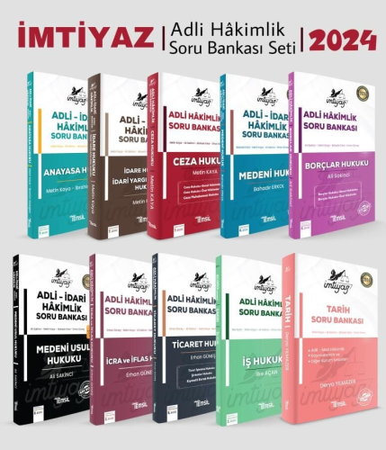 Temsil Yayınları 2024 İmtiyaz Adli Hâkimlik Soru Bankası 10'lu Set Met