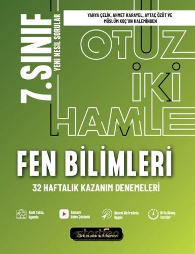 Startfen Yayınları 7. Sınıf Fen Bilimleri 32 Haftalık Kazanım Denemele