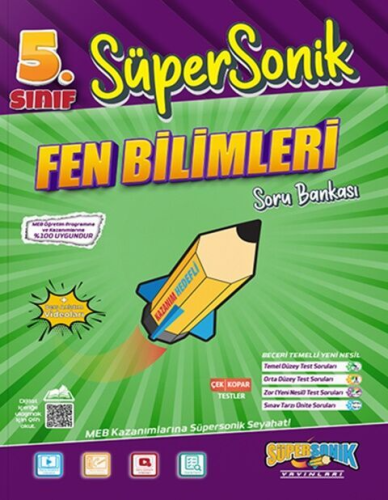 Süpersonik Yayınları 5. Sınıf Fen Bilimleri Süpersonik Soru Bankası Ko