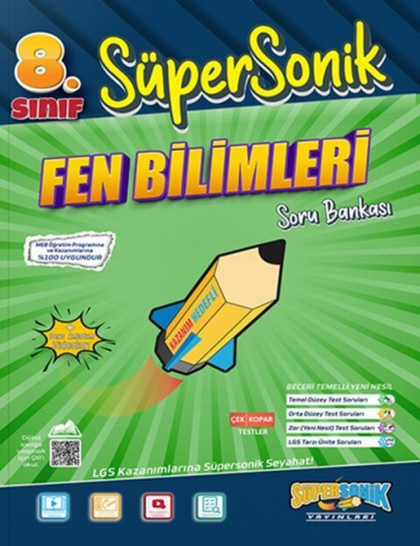 Süpersonik Yayınları 8. Sınıf Fen Bilimleri Süpersonik Soru Bankası Ko