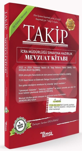 TAKİP İcra Müdürlüğü Sınavı Hazırlık Mevzuat Kitabı Sertkan Erdurmaz