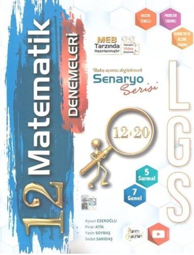 Tanım Yayınları 8. Sınıf LGS Matematik 12x20 Deneme Komisyon