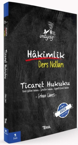 HMGS, Hakimlik Sınavları, - Temsil Kitap - İmtiyaz Ticaret Hukuku Haki