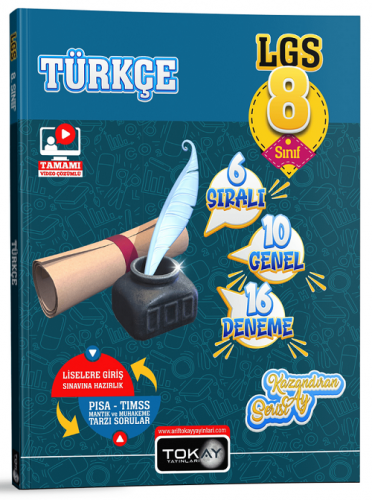 Tokay Yayınları 8. Sınıf LGS Türkçe 16 lı Branş Denemeleri Komisyon