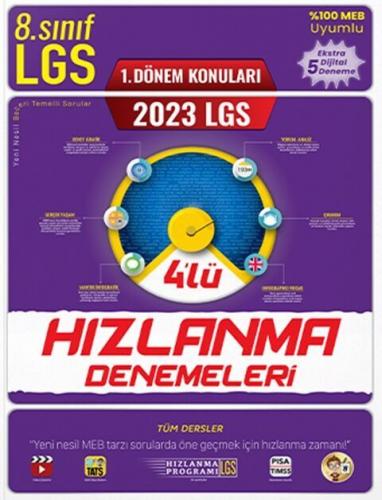 Tonguç Akademi 2023 8. Sınıf LGS 1. Dönem 4 lü Hızlanma Denemeleri Kom