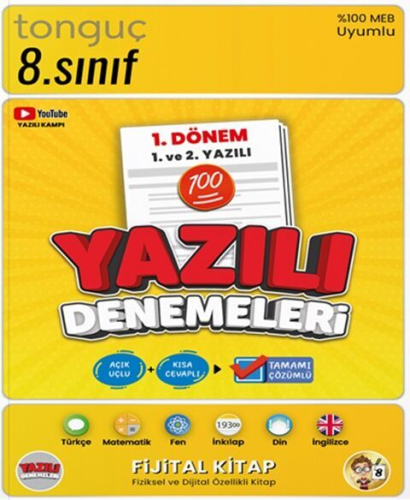 Tonguç Akademi 8. Sınıf Yazılı Denemeleri 1. Dönem 1 ve 2. Yazılı Komi