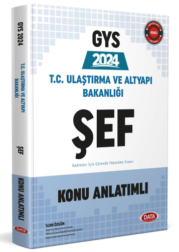 Data Yayınları 2024 Ulaştırma ve Altyapı Bakanlığı ŞEF Kadroları İçin 