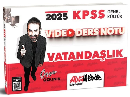 ​​HocaWebde Yayınları 2025 KPSS Vatandaşlık Video Ders Notu Özgür Özkı