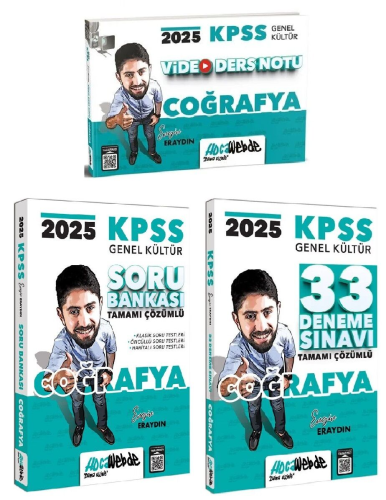 HocaWebde Yayınları 2025 KPSS Coğrafya Video Ders Notu Soru Bankası ve