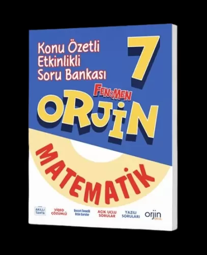 Orjin 7. Sınıf Matematik Konu Özetli Etkinlikli Soru Bankası Komisyon