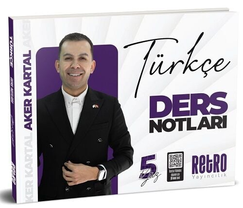 Retro Yayıncılık 2025 KPSS Türkçe 5 Yüz Ders Notları Aker Kartal