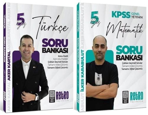 Retro Yayıncılık 2025 KPSS Matematik ve Türkçe 5Yüz Soru Bankası 2'li 