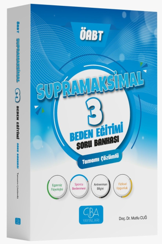 CBA Yayınları ÖABT Beden Eğitimi Supramaksimal-3 Soru Bankası Çözümlü 