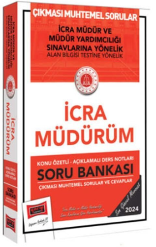 Yargı Yayınları 2024 Adalet Bakanlığı Çıkması Muhtemel Sorular İcra Mü