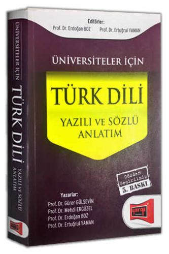 Üniversiteler İçin Türk Dili Yazılı ve Sözlü Anlatım Erdoğan Boz