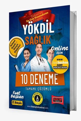 Yargı Yayınları YÖKDİL Sağlık Tamamı Çözümlü 10 Deneme Fuat Başkan