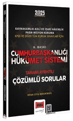 Yargı Yayınları 2025 Cumhurbaşkanlığı Hükümet Sistemi Çözümlü Sorular 