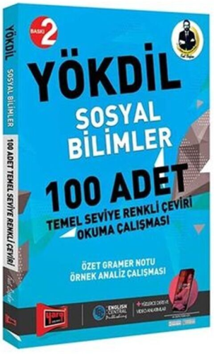 Yargı Yayınları YÖKDİL Sosyal Bilimler 100 Adet Temel Seviye Renkli Çe