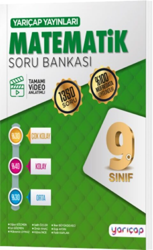 YarıÇap Yayınları 9. Sınıf Matematik Soru Bankası Oğuz Göçmen