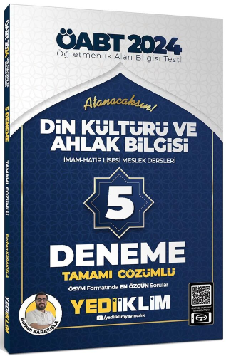 Yediiklim Yayınları 2024 ÖABT Din Kültürü ve Ahlah Bilgisi İmam Hatip 