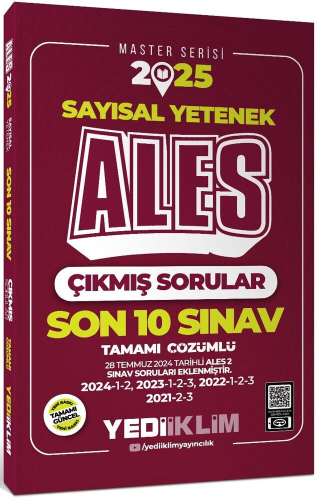 Yediiklim Yayınları 2025 ALES Sayısal Yetenek Son 10 Sınav Tamamı Çözü